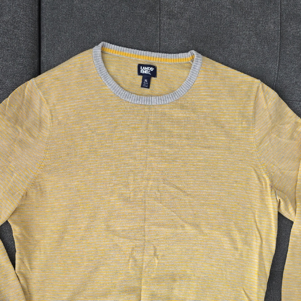 Lands' End Yellow Crewneck Sweater